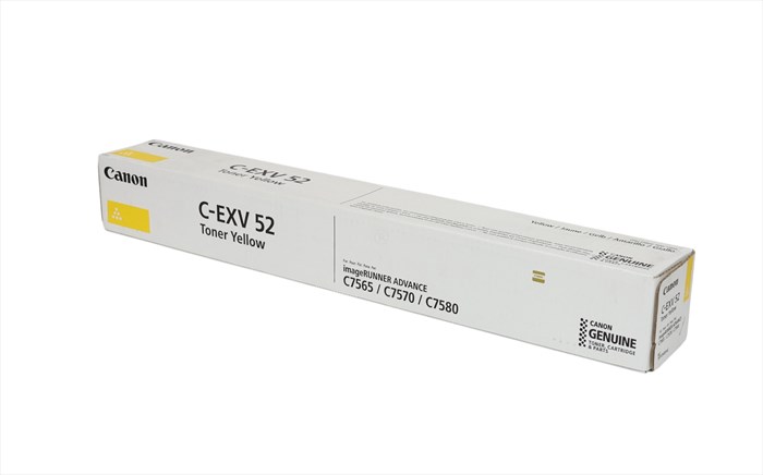 Canon C-EXV 52 Sarı Toner , C 7565 , C 7570 , C 7580 , (1001C002AA)