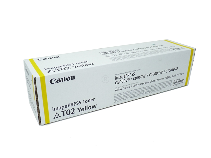 Canon T02 Toner , Sarı , IMAGEPRESS C 8000VP , C 9010VP , C 10000VP , C 10010 , 8532B001AA , Orjinal