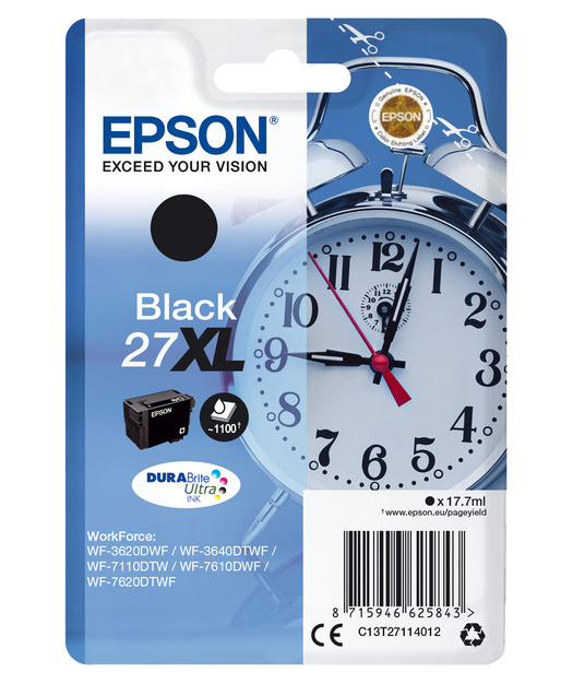 EPSON 27XL BLACK T27114 DURABrite Ultra Ink