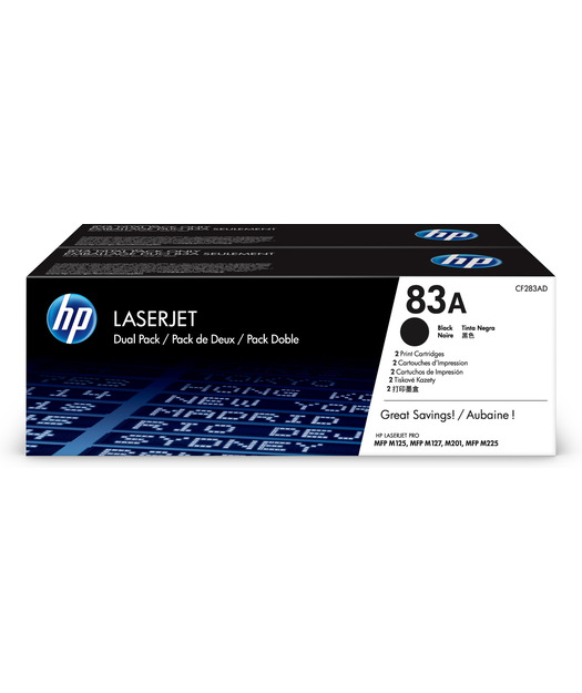 HP CF283AF 2'li Paket Black Toner Kartuş (83A)