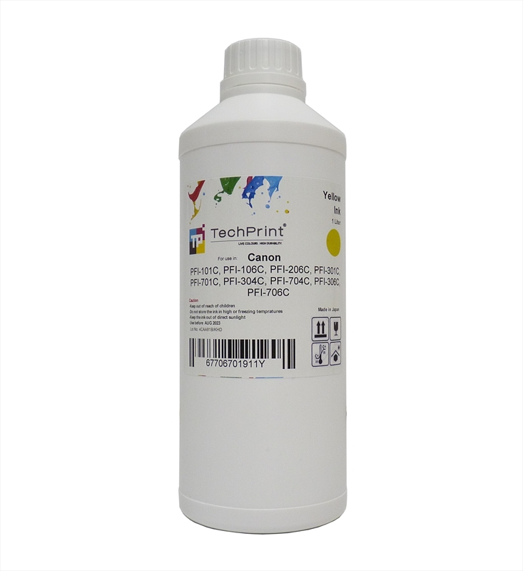 Canon, PFI-706, PFI-701 Yellow Dolum Mürekkebi,(Pigment)1 Litre, CF