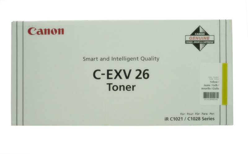 Canon C-EXV 26 Sarı Toner , IR C 1021 I , IR C 1028 , 1657B006AA , Orjinal