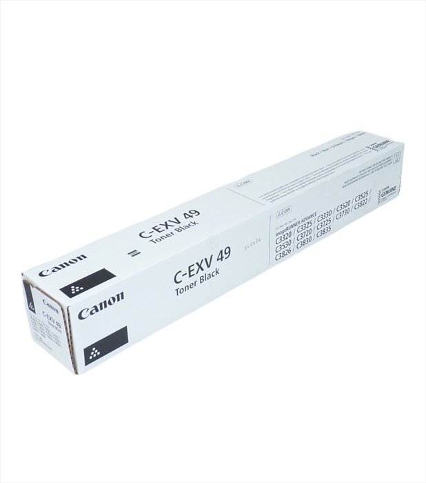 Canon C-EXV 49 Siyah Toner , IR C3320 , C3325 , C3530 , DX C3720 , C3725 , C3835 , 8524B002AA , Orjinal