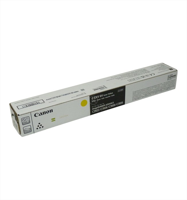 Canon C-EXV-64 Sarı Orjinal Toner , imageRUNNER DX C3922i , C3926i , C3930i , C3935i , Orjinal