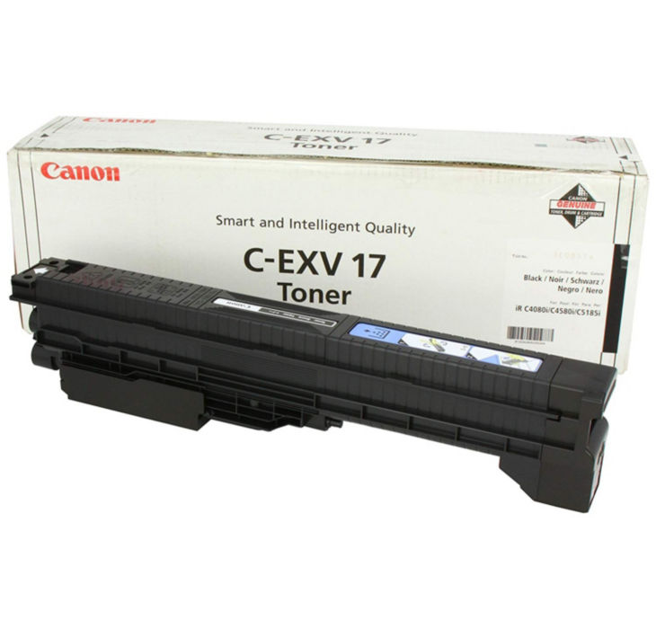 Canon C-EXV 17 Siyah Toner , IR C 4080 , IR C 4580 , IR C 5180 I , IR C 5185 , 0262B002AA , Orjinal