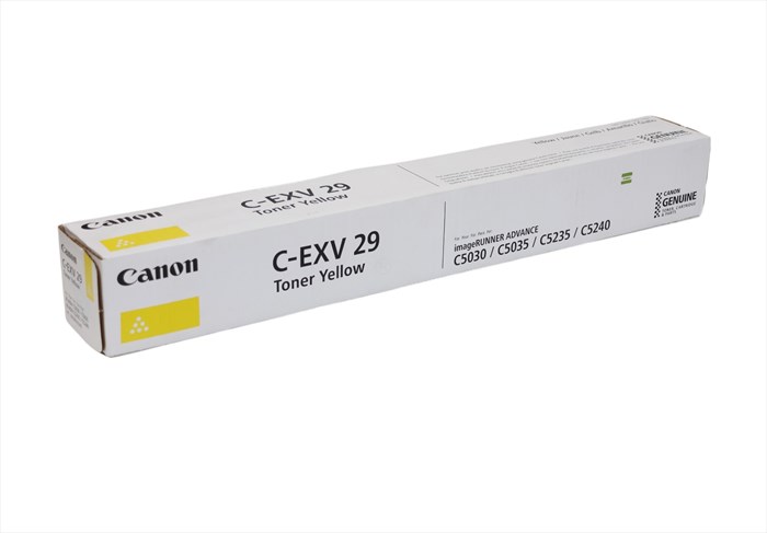 Canon C-EXV 29 Sarı Toner , IR ADVANCE C 5030 , C 5035 , C 5235 , C 5240 , 2802B002AB , Orjinal