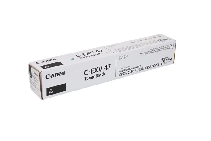 Canon C-EXV 47 Siyah Toner , IR ADVANCE C 250 , C 255 , C 350 , C 351 , C 355 , 8516B002AA , Orjinal