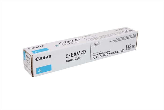 Canon C-EXV 47 Mavi Toner , IR ADVANCE C 250 , C 255 , C 350 , C 351 , C 355 , 8517B002AA , Orjinal