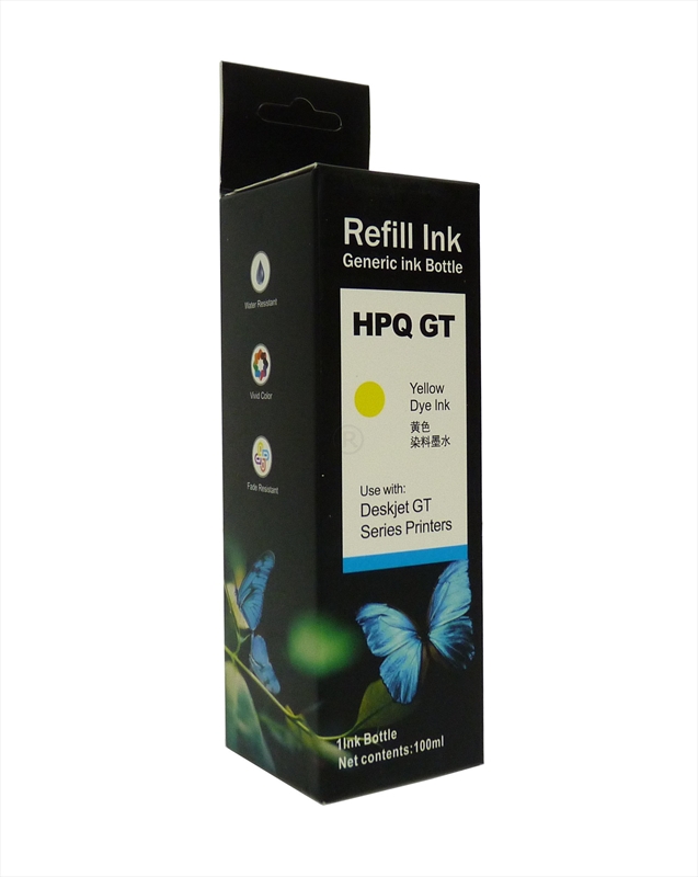 HP , Sarı Refill Ink, Universal, GT-51X, GT52X, 100ml, KTP