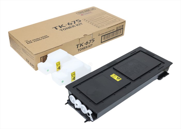 Kyocera Mita TK-675 Siyah Copyfix Toner , KM 2540 , KM 2560 , KM 3040 , KM 3060 , Chipli(850g) , YCF