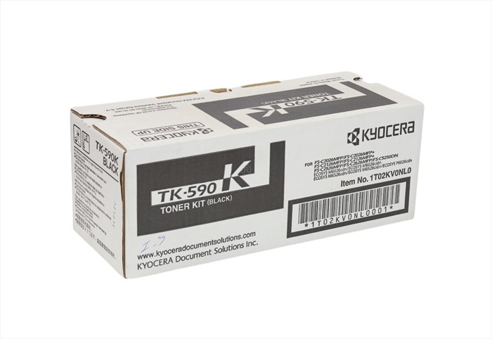 Kyocera Mita TK-590 Siyah Toner , ECOSYS M 6026 , M 6526 , FS C 2026 , C 2126 , C 2526 , C 5250 , 190 gr , Orjinal