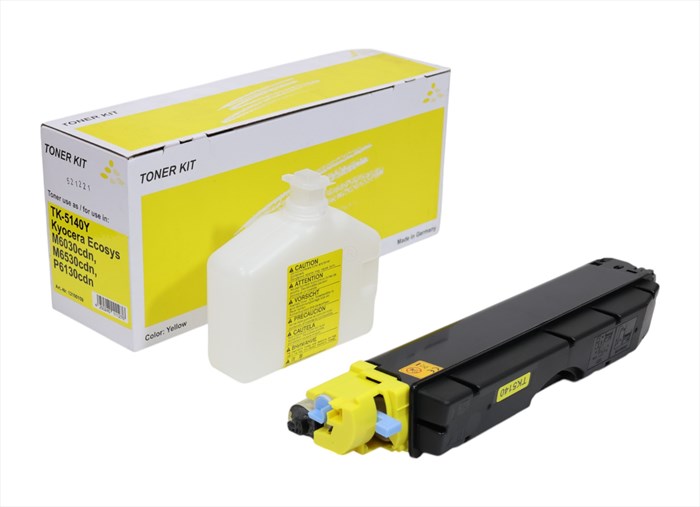 Kyocera Mita TK-5140 Sarı Muadil Toner , ECOSYS M 6030 CDN , ECOSYS M 6530 CDN , ECOSYS P 6130 CDN(Made in EU)