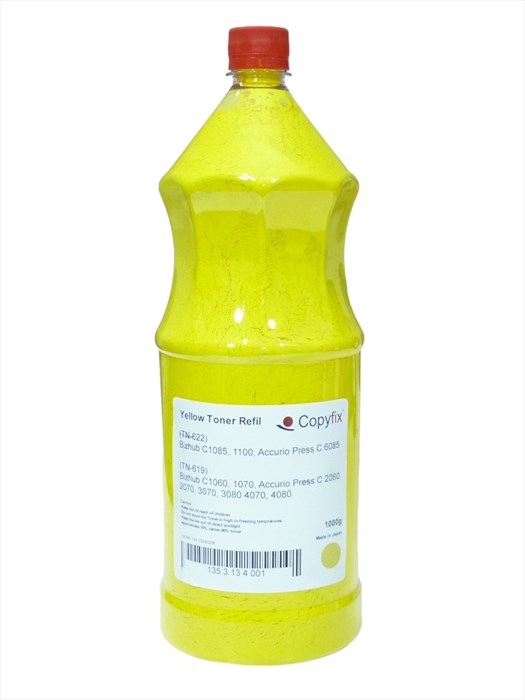 KN , TN-622 Sarı Refill Muadil Toner , Bizhub C1085-C1100-6085 , 1000G , ICF