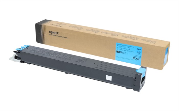 Sharp MX-4110N Toner , Cyn , MX 4110 , MX 5110 , MX 5111 , MX 5112 , MX 5140 , MX 5141 , MX-51GTCA , (Made in USA)