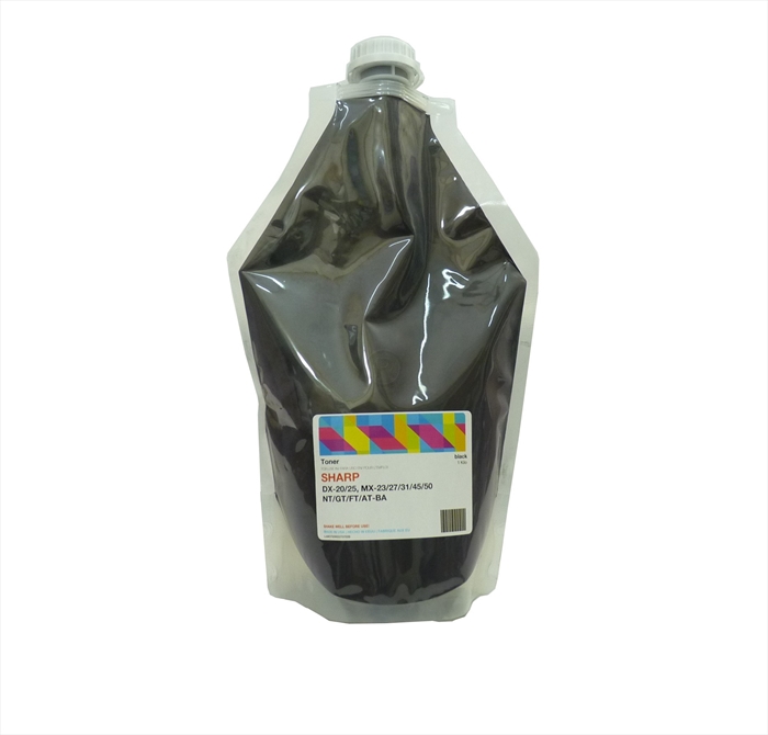 Sharp MX-23 , 27 , 31 , 36 , 51 , DX-25 , Siyah Muadil Toner , 1KG , Foil Bag. (Made in USA)