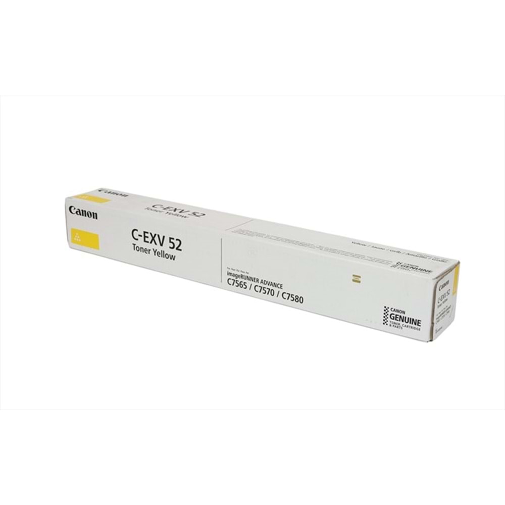 Canon C-EXV 52 Sarı Toner, C 7565, C 7570, C 7580, (1001C002AA)
