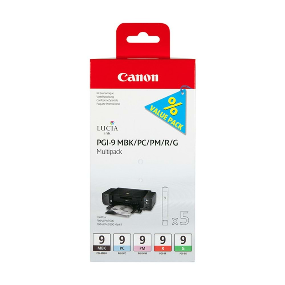 Canon PGI-9 MBK/PC/PM/R/G MPack Mürekkep Kartuş 1033B011