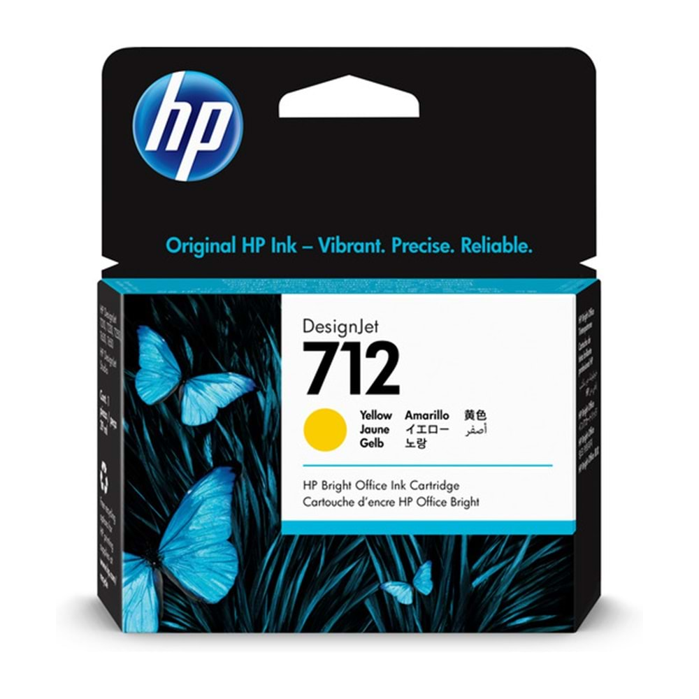 HP 3ED69A 712 29-ml Yellow DesignJet Ink