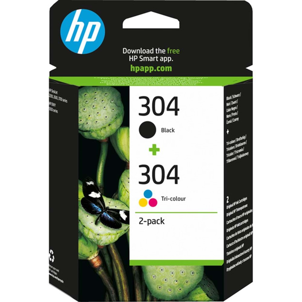 HP 3JB05AE CMY BK 2'li Combo Paket Mürekkep Kartuş (304)