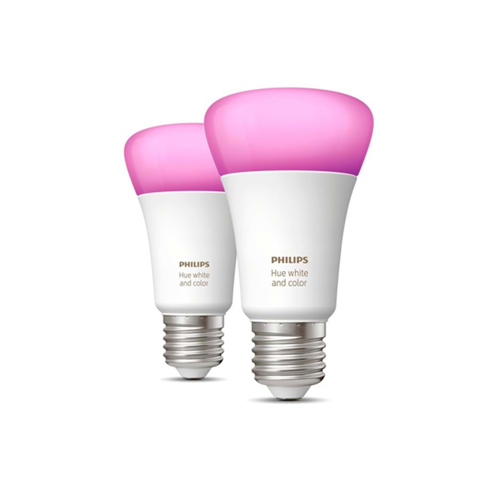 Philips Hue Renkli Akıllı Ampul 2'li Ekopaket E27 Bluetooth Özellikli