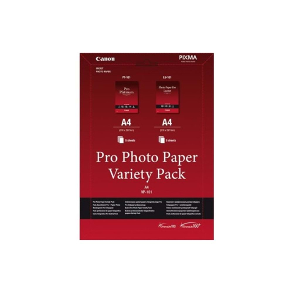 Canon IJ Pro Photo Paper Variety Pack A4 VP-101