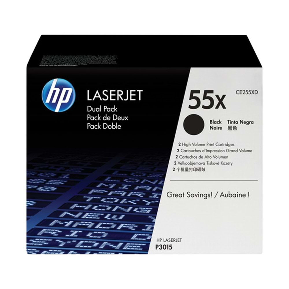 HP CE255XD Black Toner Kartuş (55X)