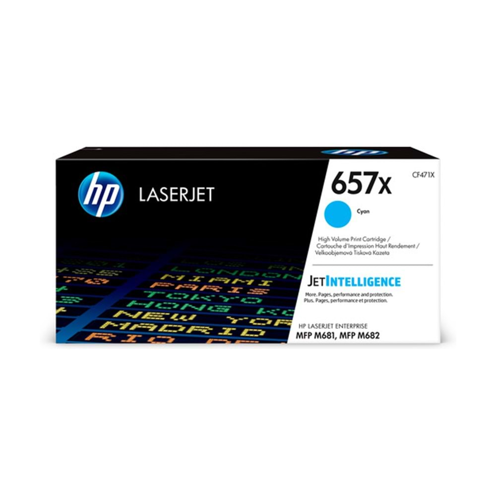 HP CF471X Yüksek Kapasite Cyan Toner Kartuş (657X)