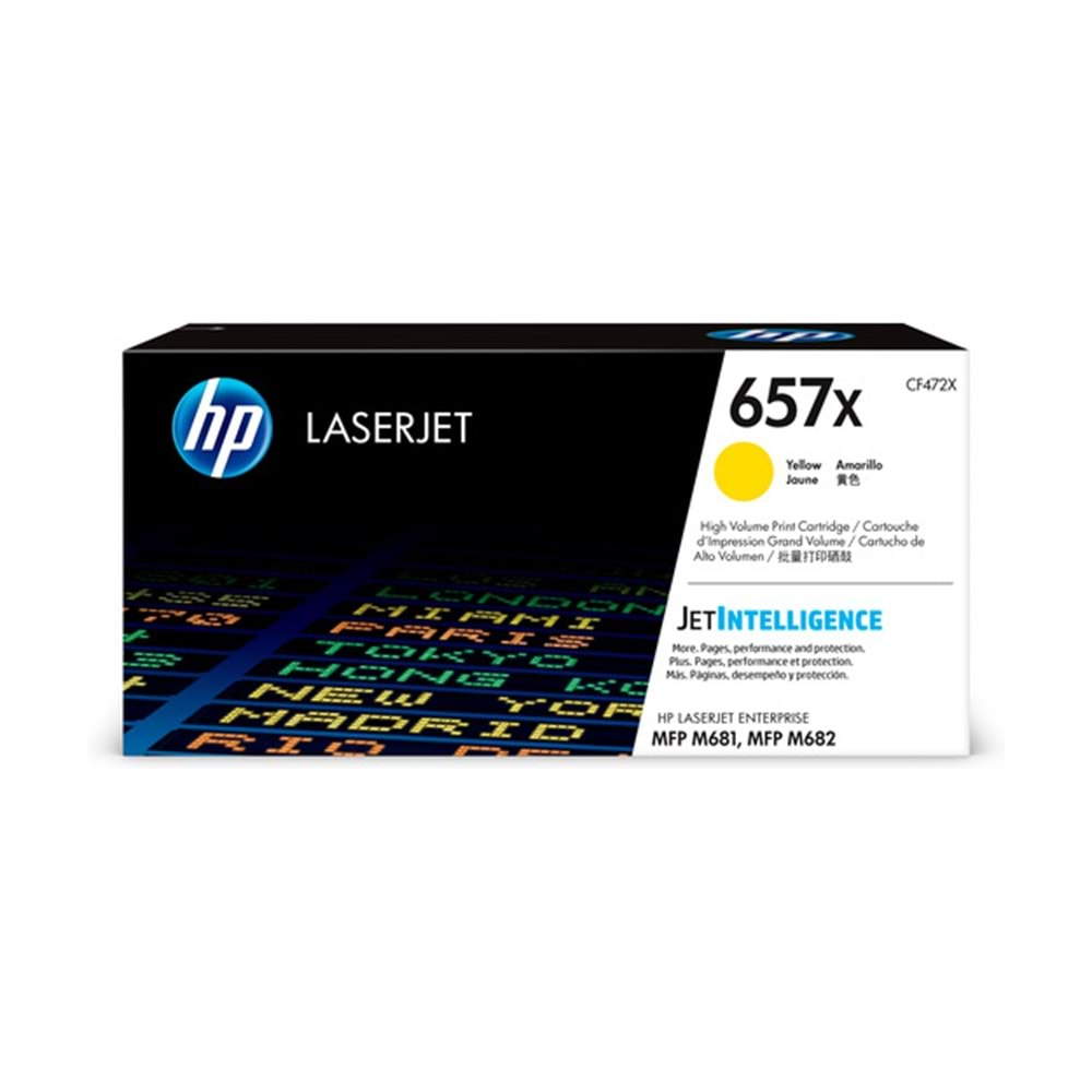 HP CF472X Yüksek Kapasite Yellow Toner Kartuş (657X)