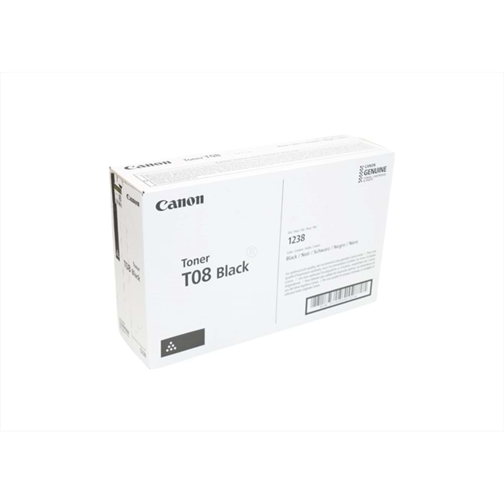 Canon T08 3010C006 Siyah Orjinal Toner LBP1238 MF1238 Orjinal