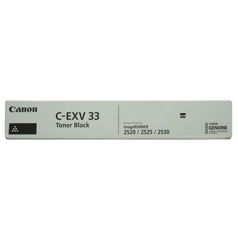 Canon C-EXV 33 Siyah Toner, IR 2520, 2525, 2530, 2785B002AA, Orjinal-Açık