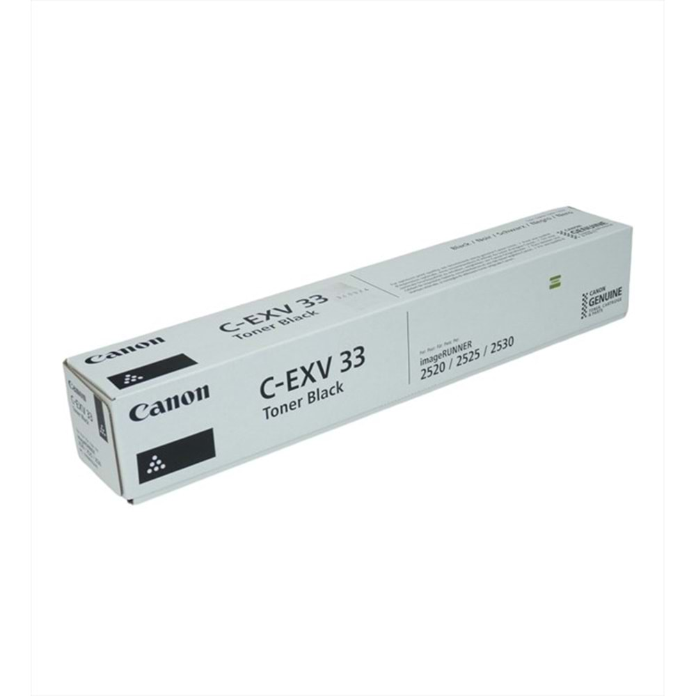 Canon C-EXV 33 Siyah Toner , IR 2520 , 2525 , 2530 , 2785B002AA , Orjinal