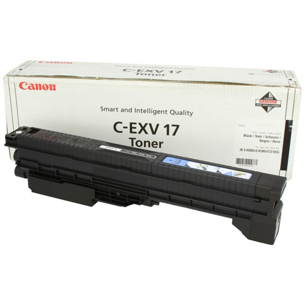 Canon C-EXV 17 Siyah Toner, IR C 4080, IR C 4580, IR C 5180 I, IR C 5185, 0262B002AA, Orjinal