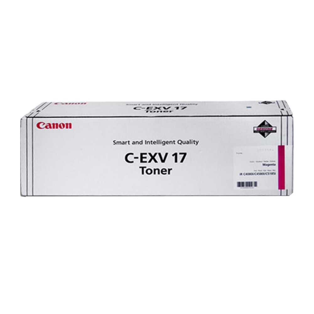 Canon C-EXV 17 Kırmızı Toner , IR C 4080 , IR C 4580 , IR C 5180 I , IR C 5185 , 0260B002AA , Orjinal