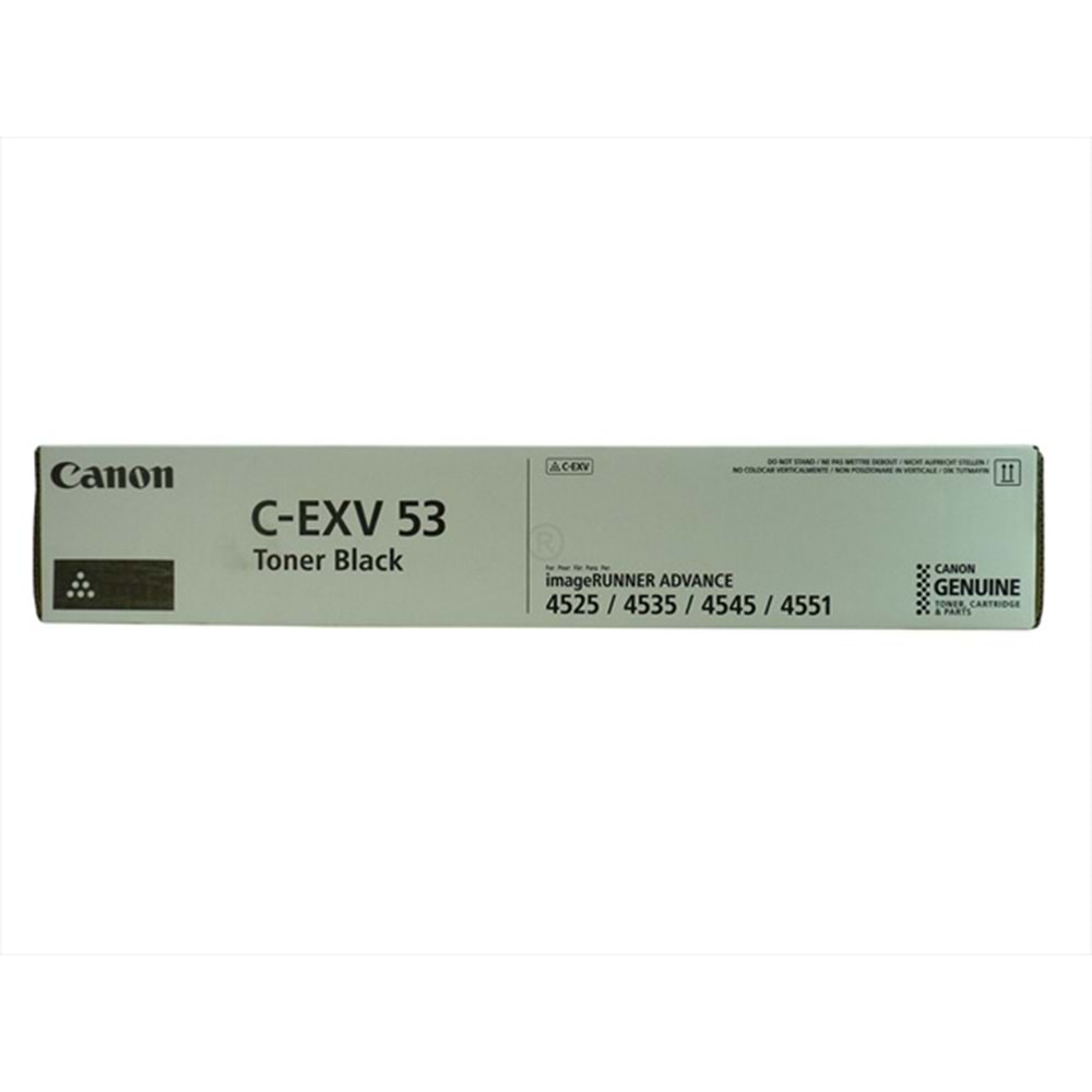 Canon C-EXV 53 Siyah Orjinal Toner, IR4525, 4535, 4545, 4551(0473C002), Orjinal