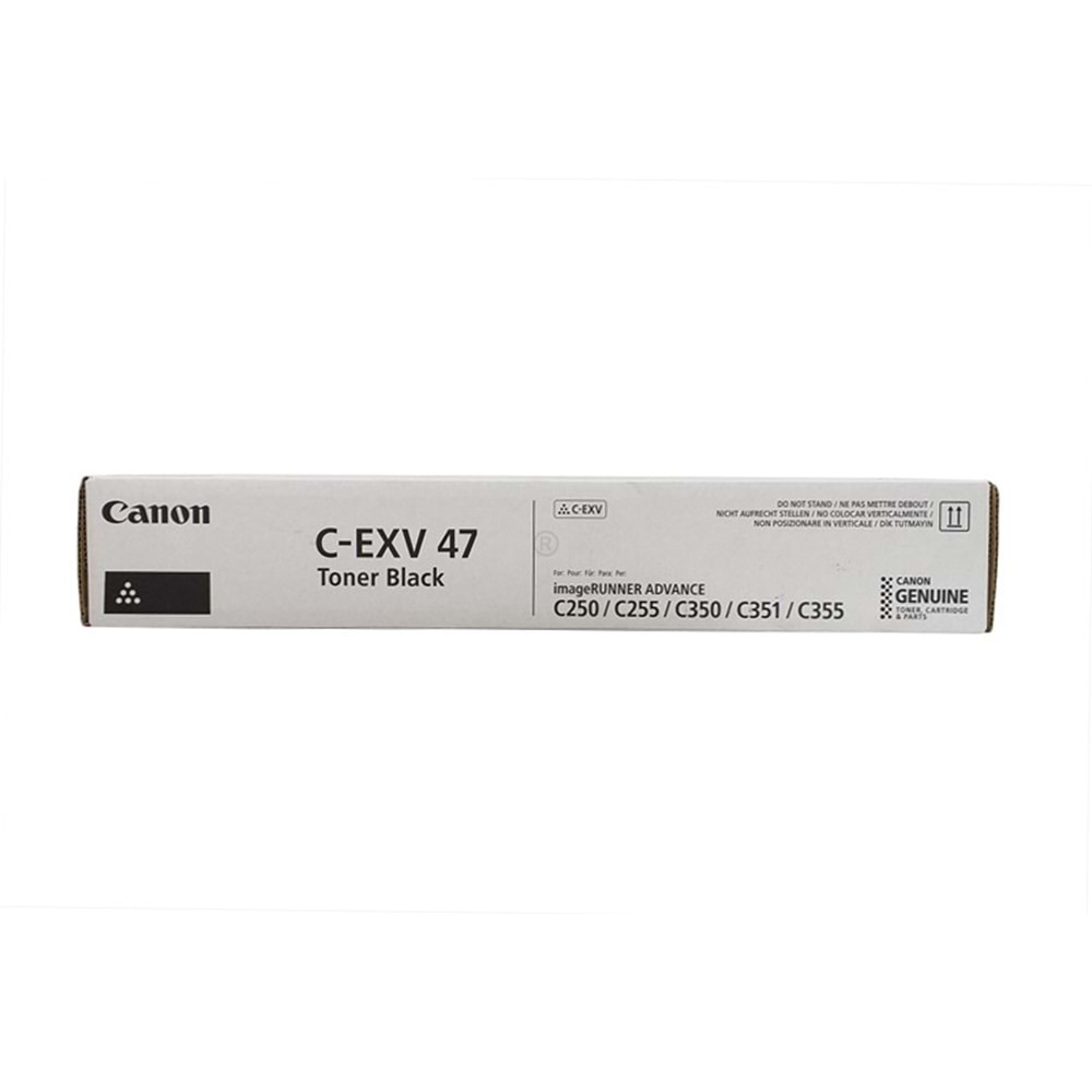 Canon C-EXV 47 Siyah Toner, IR Adv. C 250, 255, 350, 8516B002AA, Orjinal