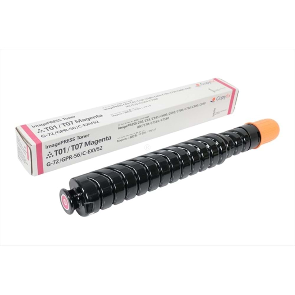 Canon T01 / T07/ C-EXV 52M Kırmızı Muadil Toner, ImagePress C160, C600, IR C 7565, YCF
