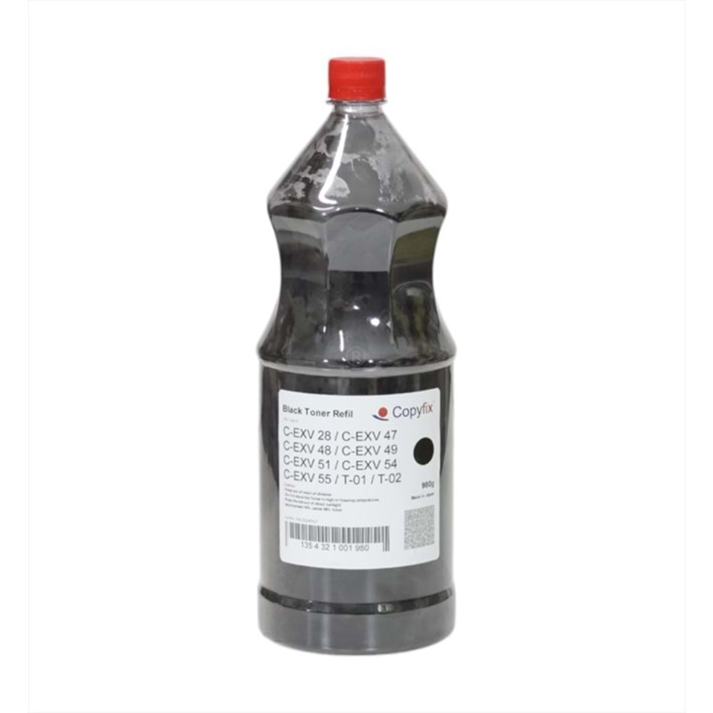 Canon Siyah Copyfix Dolum Toneri , C-EXV 28 , C-EXV 47 , C-EXV 49 , C-EXV 51 , C-EXV 54 , 980G , ICF