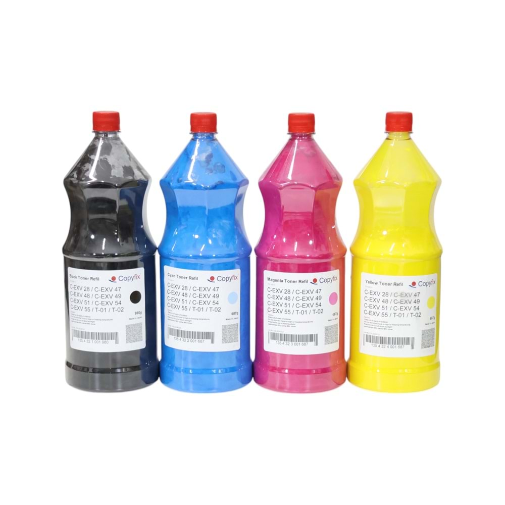 Canon Sarı Copyfix Dolum Toneri , C-EXV 28 , C-EXV 47 , C-EXV 49 , C-EXV 51 , C-EXV 54 , 687G , ICF