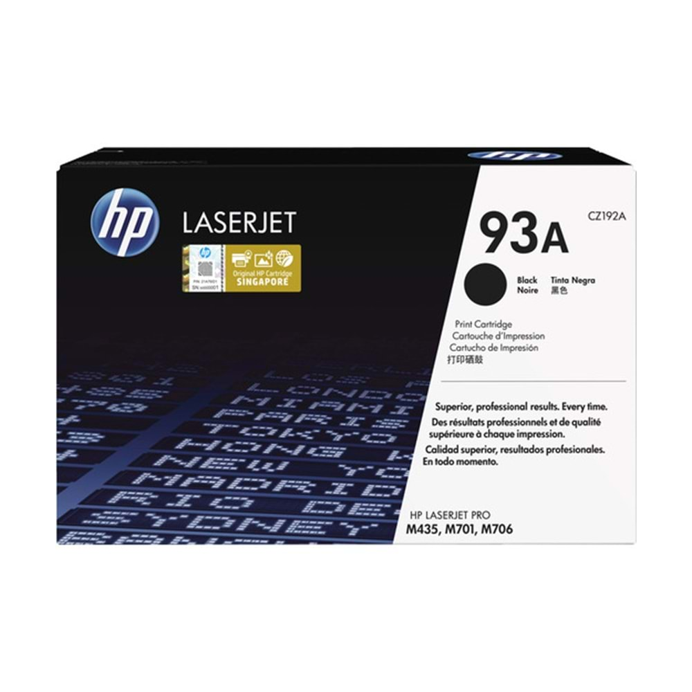 HP CZ192A Black Toner Kartuş (93A)