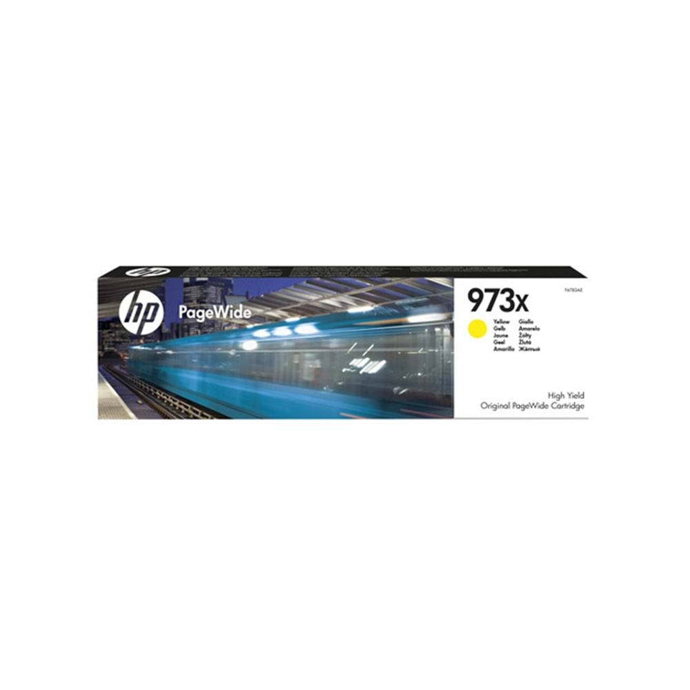 HP 973X Yüksek Kapasiteli Sarı Orijinal PageWide Kartuşu