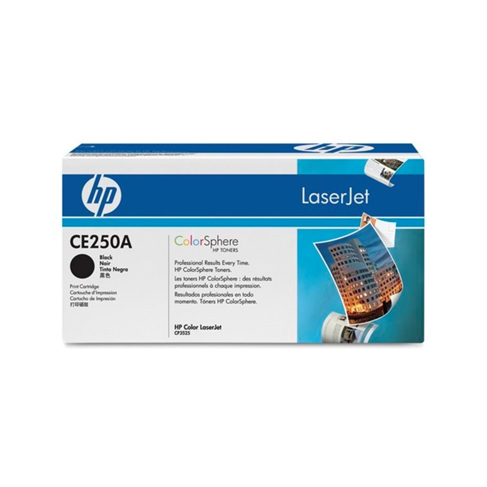 HP CE250A Black Toner Kartuş (504A)