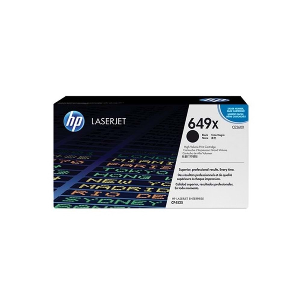 HP CE260X Black Toner Kartuş (649X)