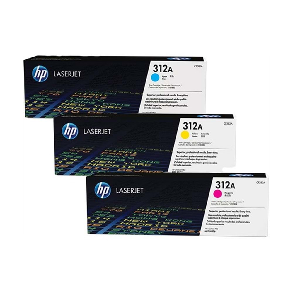 HP CF440AM CMY Toner Kartuş 3'lü (312A)