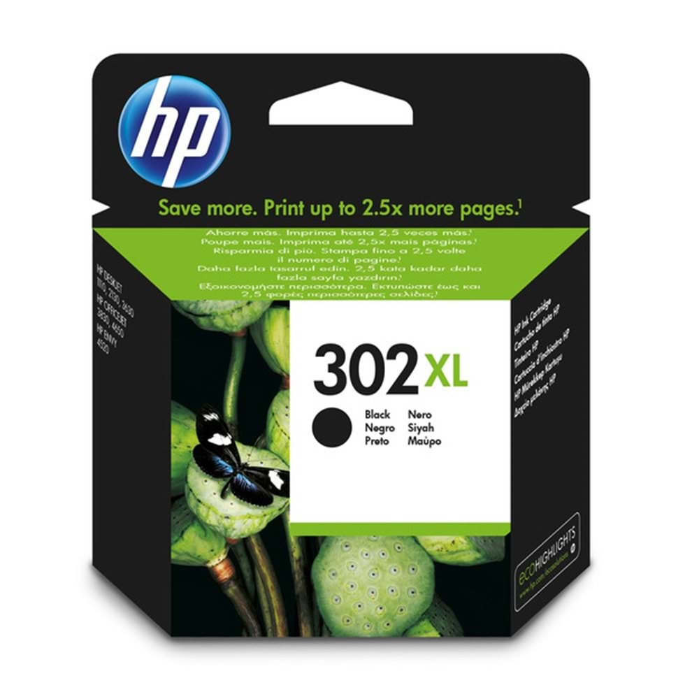 HP F6U68AE Black Mürekkep Kartuş (302XL)