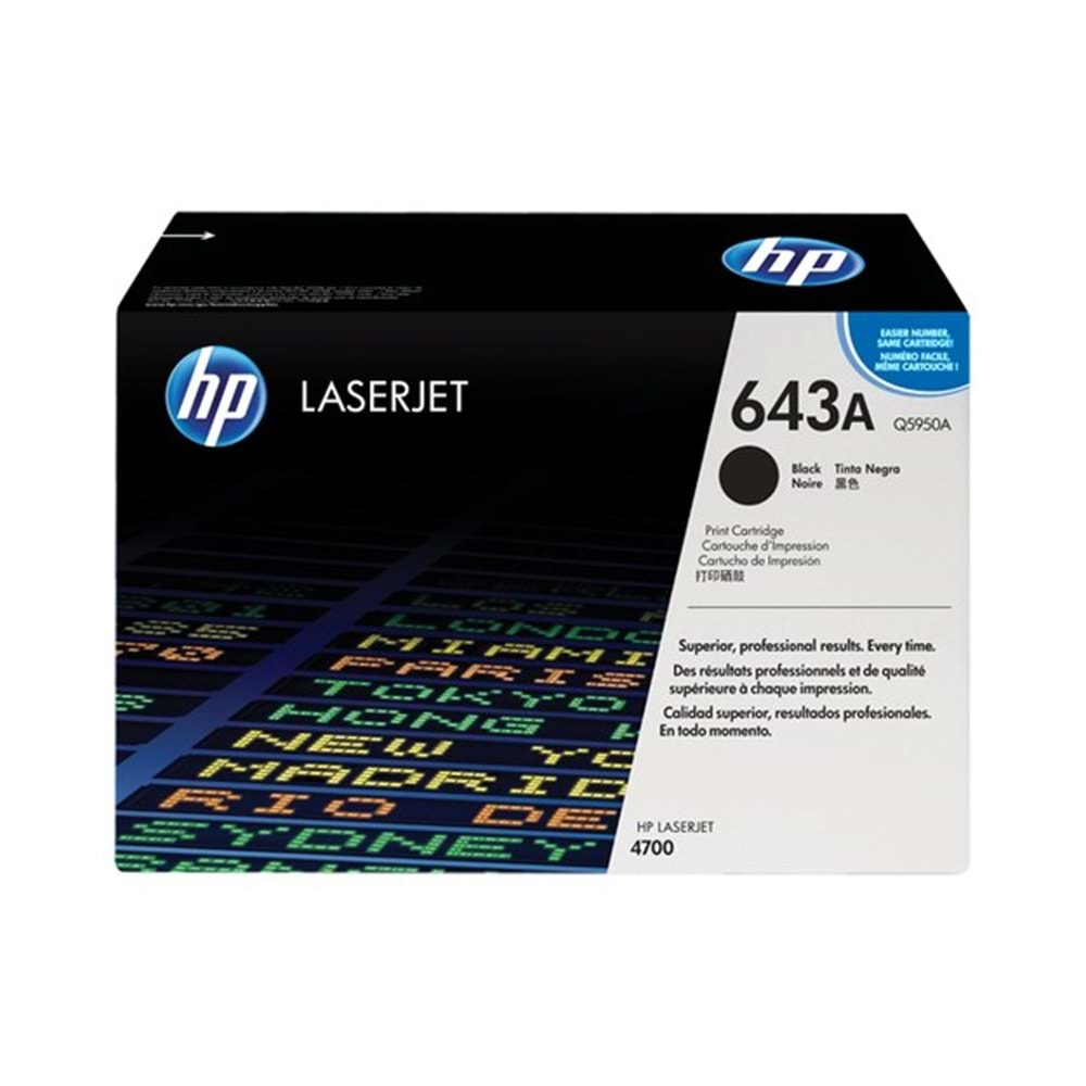 HP Q5950A Black Toner Kartuş (643A)