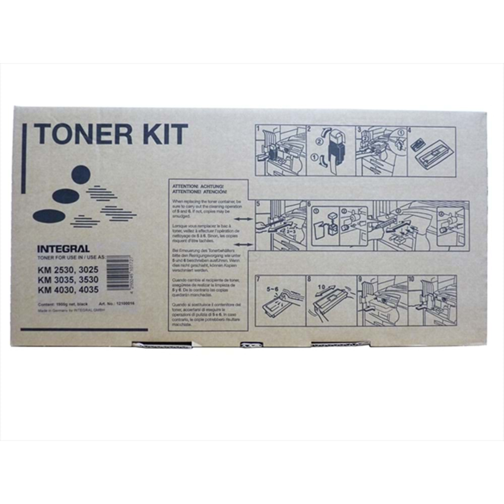 Kyocera Mita KM 2530 Siyah Muadil Toner , KM 2530 , KM 3035 , KM 4030 , KM 4035 , KM 5035 , 1900 gr(Made in EU)