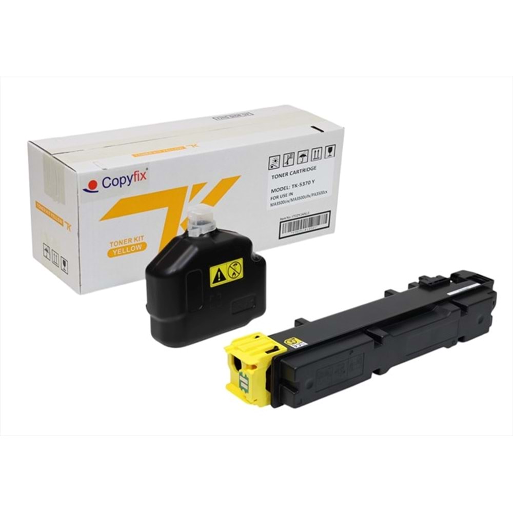 Kyocera Mita TK-5370Y Sarı Copyfix Toner , ECOSYS MA 3500 CIFX , MA 3500 CIX , PA 3500 CX , YCF
