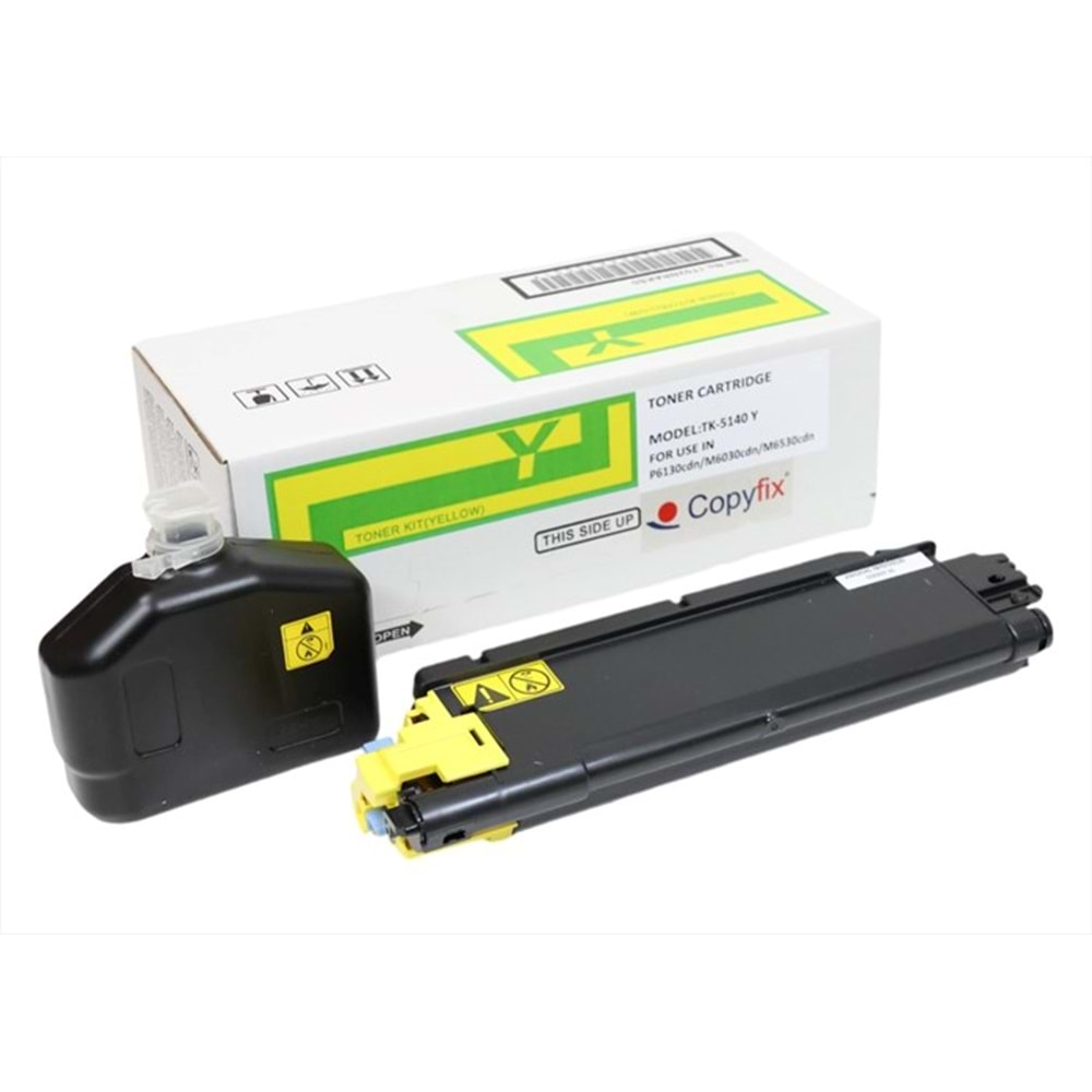 Kyocera Mita TK-5140 Sarı Copyfix Toner , ECOSYS M 6030 CDN , ECOSYS M 6530 CDN , ECOSYS P 6130 CDN , YCF