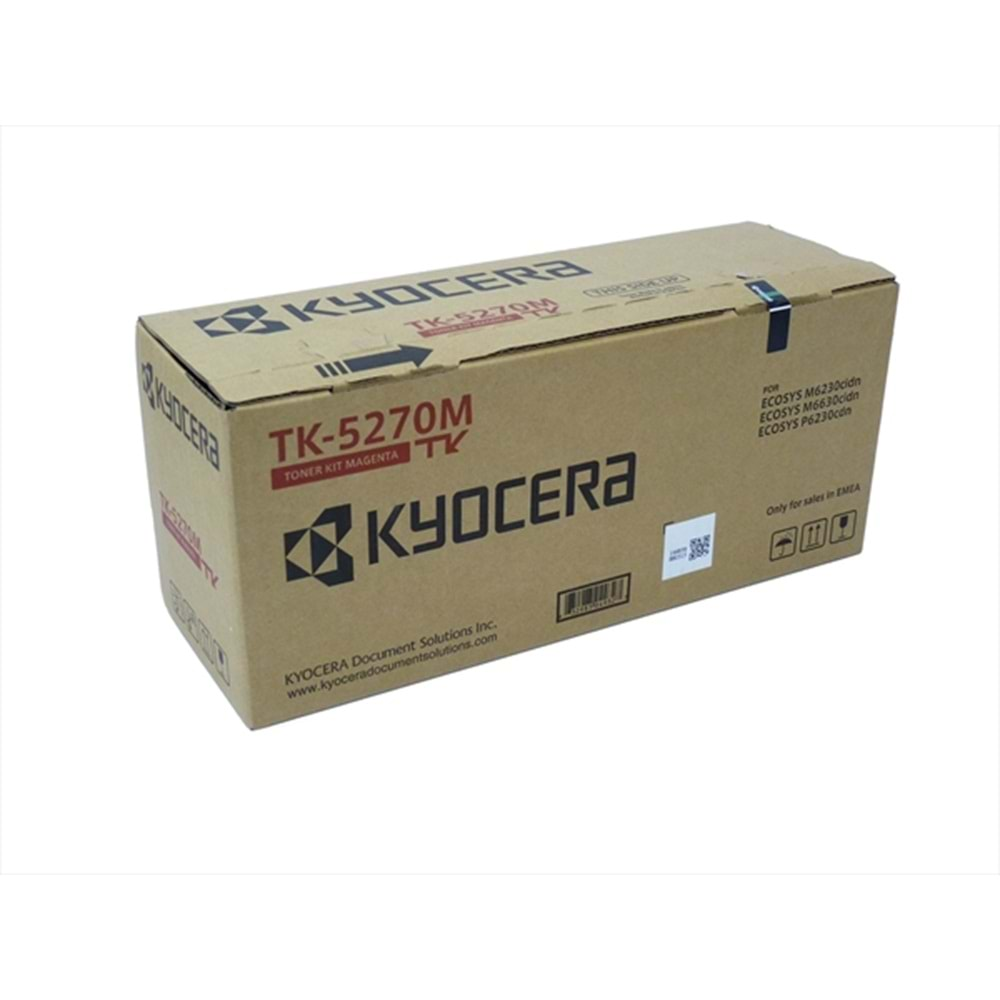 Kyocera Mita TK-5270 Kırmızı Toner , ECOSYS M 6230 CIDN , M 6630 CIDN , P 6230 CDN , Orjinal