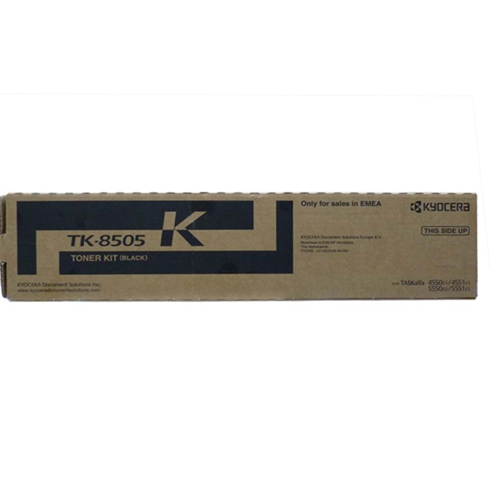 Kyocera Mita TK-8505 Siyah Toner, Taskalfa 4550Cİ, Orjinal